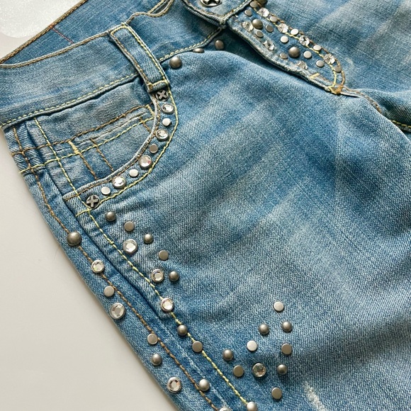 ASO Hannah Montana! Season 2 Rhinestones Studded Bootcut Jeans Size 25 - Picture 8 of 12